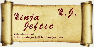 Minja Jeftić vizit kartica